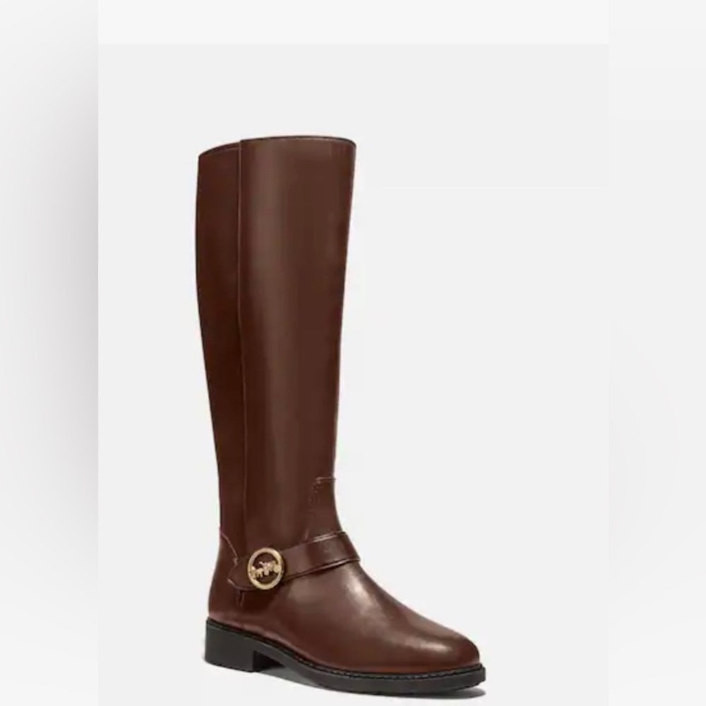 Coach leather riding boots. Like new, only wore once. Has original shoe box.